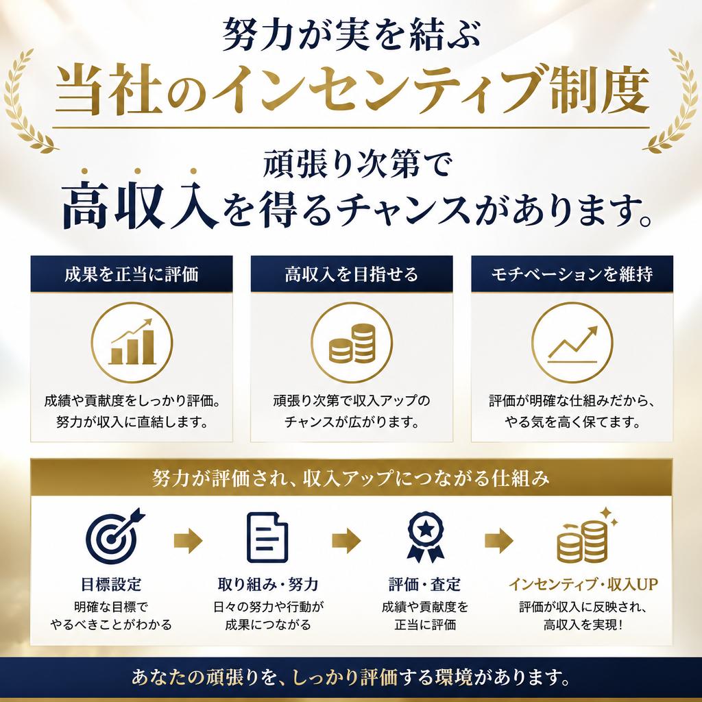 高収入を狙えるインセンティブ制度