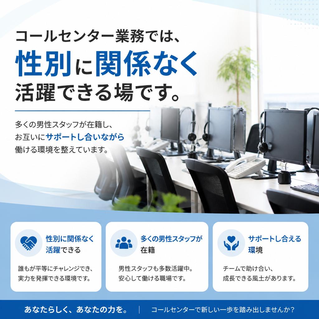 男性も安心して働ける環境
