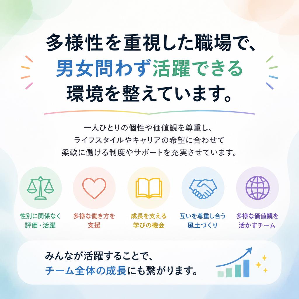 男女問わず活躍できる職場環境