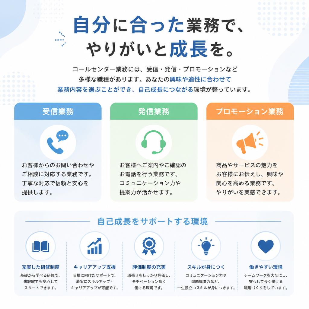 選べる業務内容