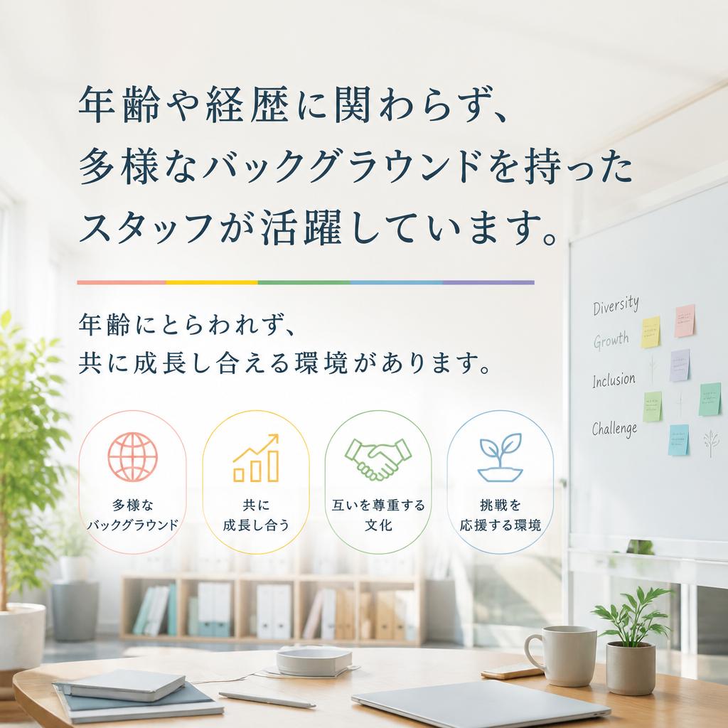 年齢不問！多様な仲間が活躍中
