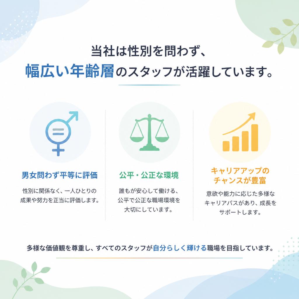 男女が活躍する職場