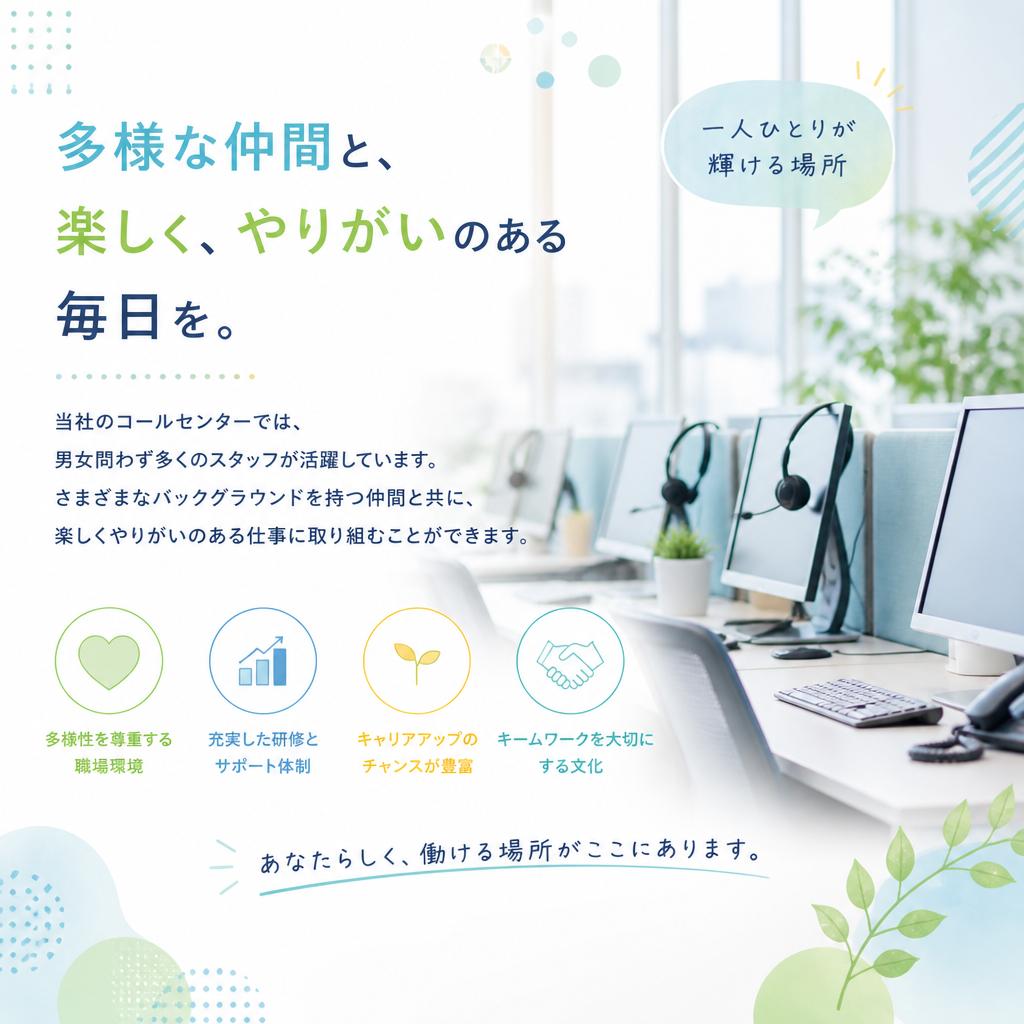 男女活躍中！多様性に富んだ職場環境