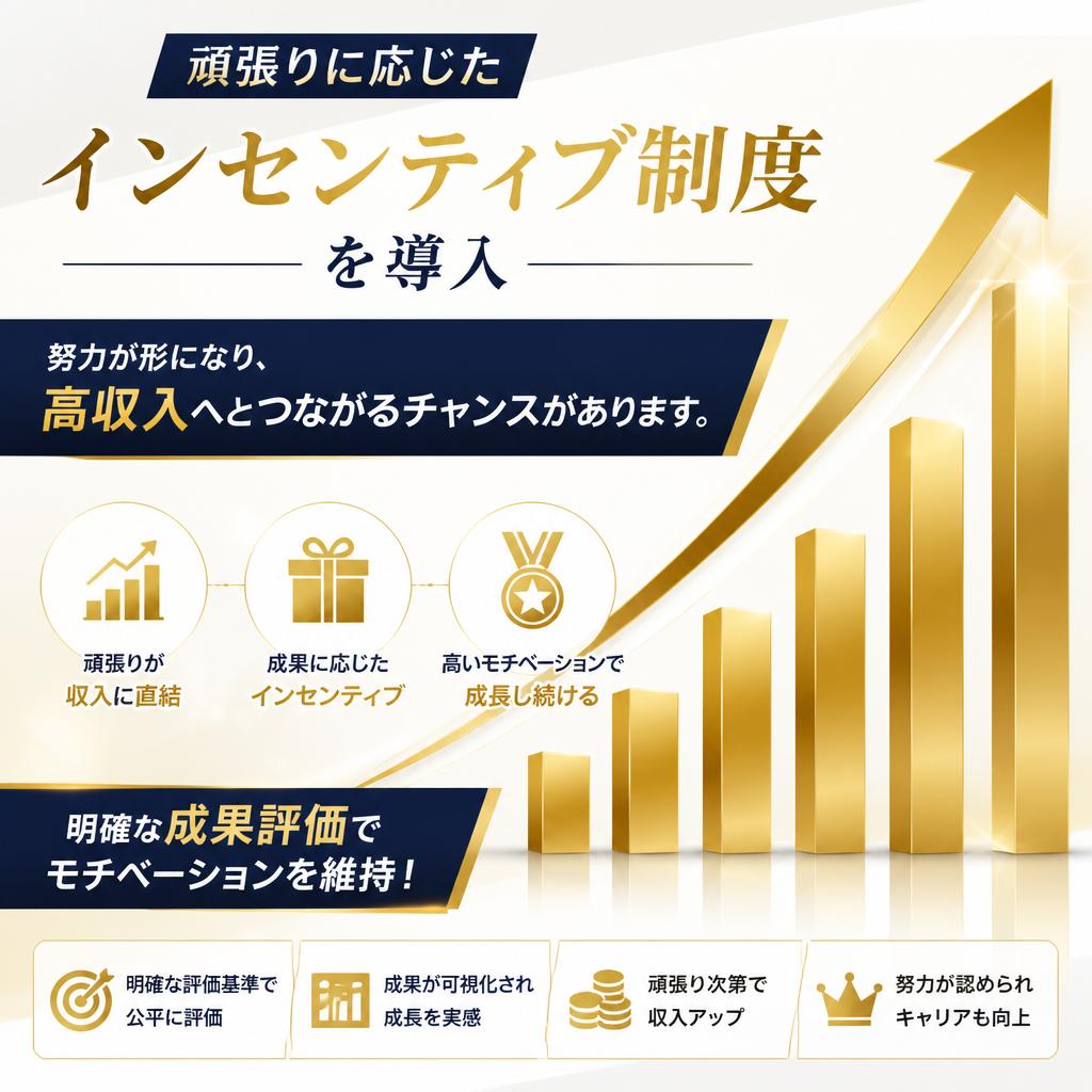 高収入を実現するインセンティブ制度