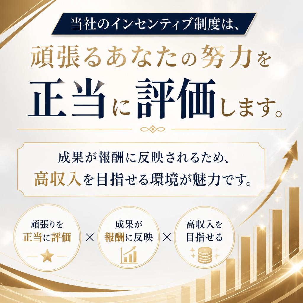インセンティブ制度でモチベーションアップ