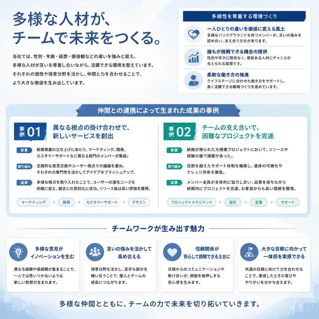 男女ともに活躍できる職場環境