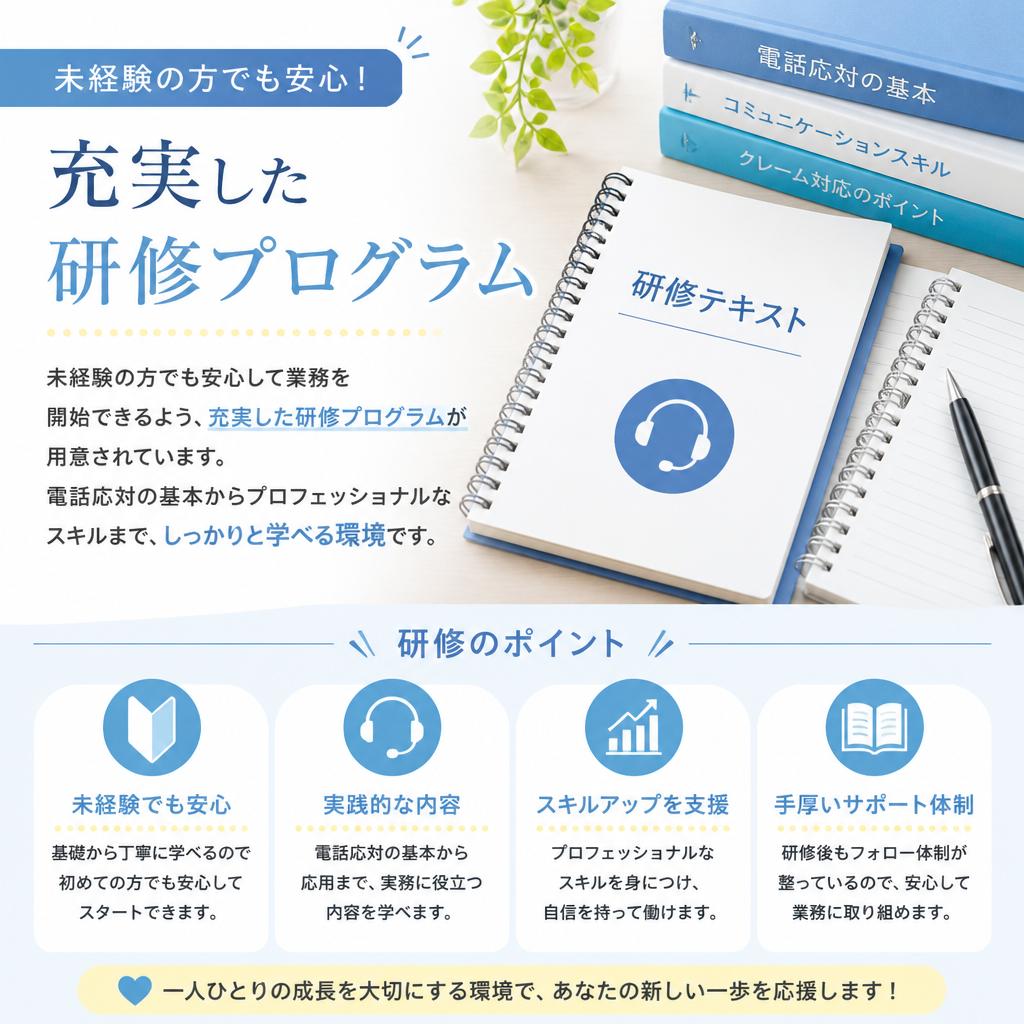 充実した教育制度で未経験者も安心