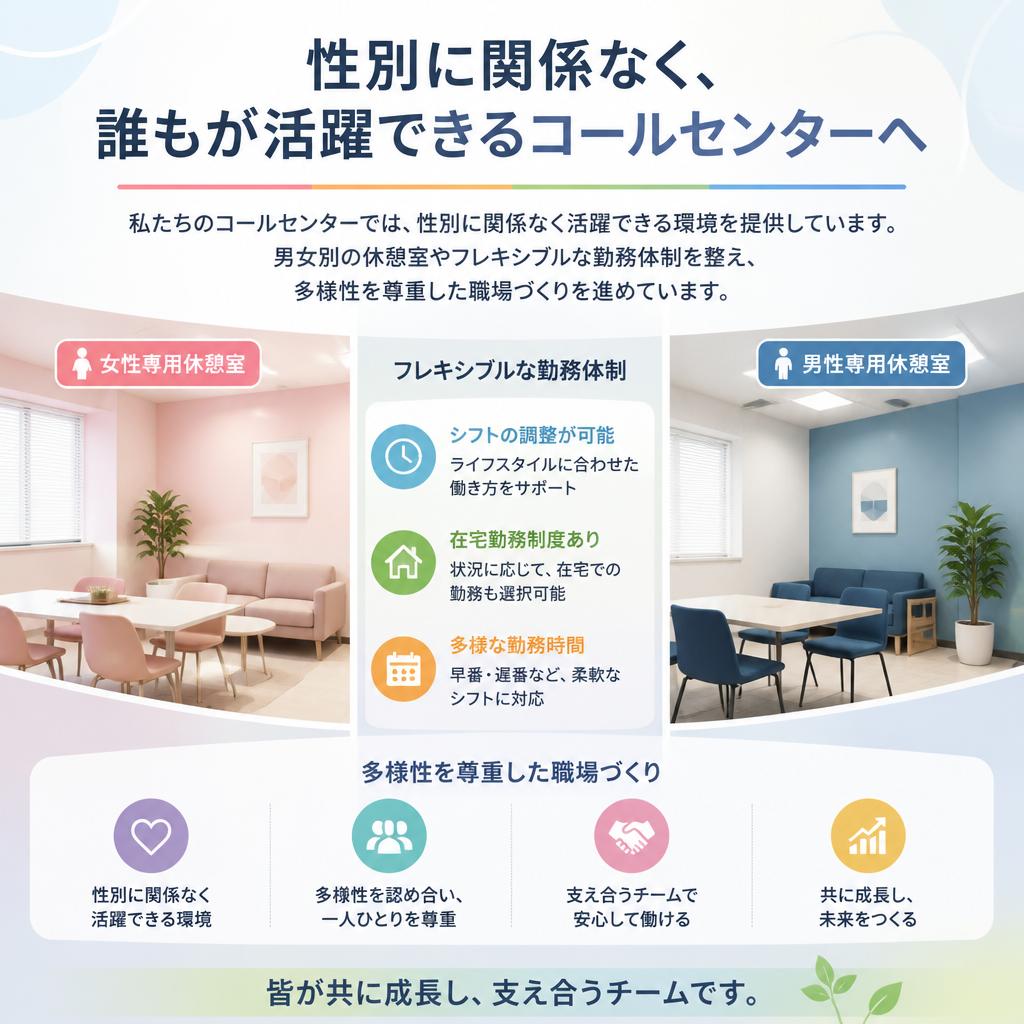 男女ともに活躍できる職場環境