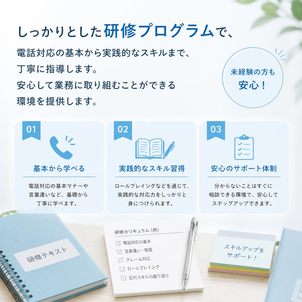 安心の研修制度