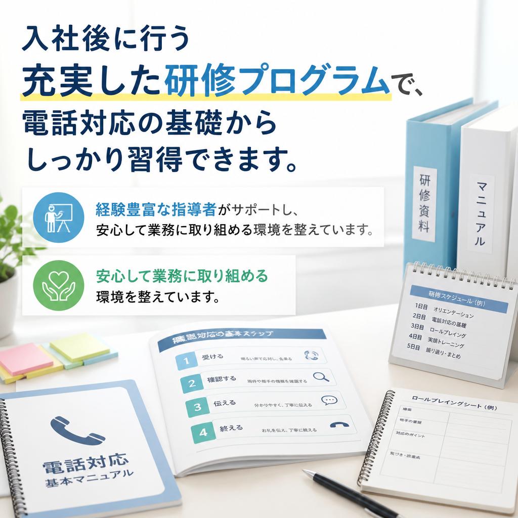 未経験者が安心して働ける研修制度