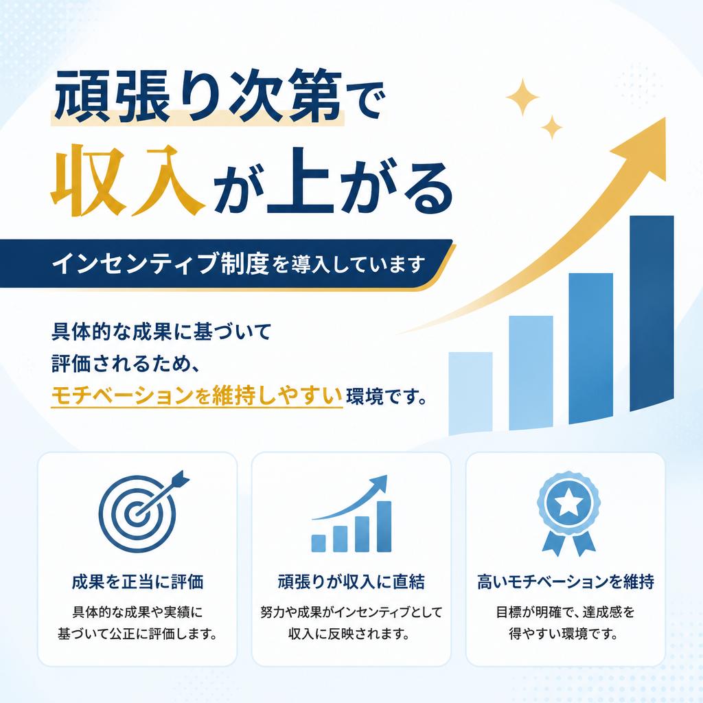 高収入を実現するインセンティブ制度