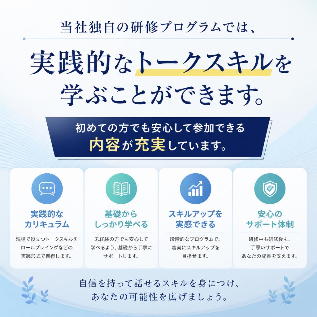 トークスキル向上のための研修プログラム