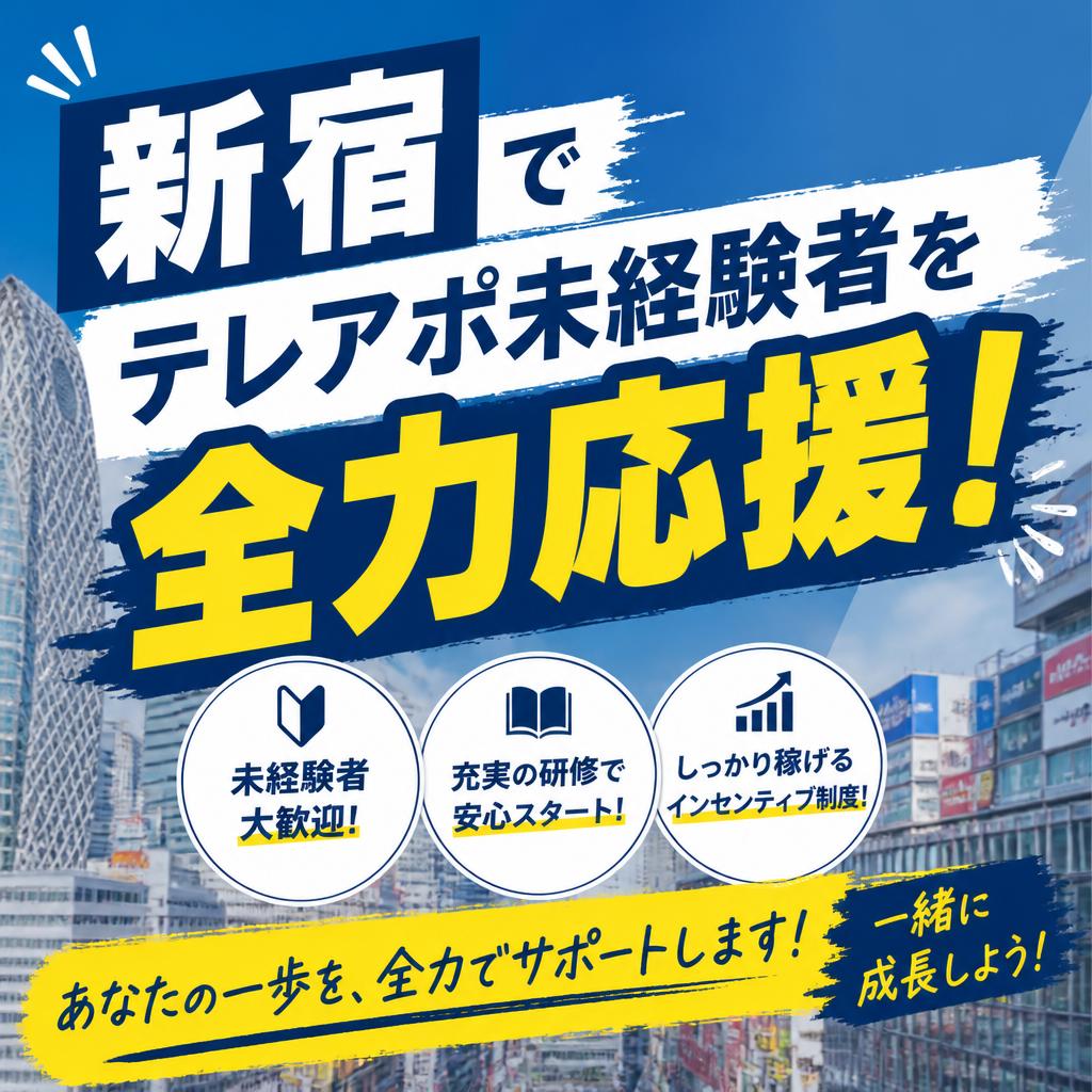 新宿でテレアポ未経験者を全力応援！