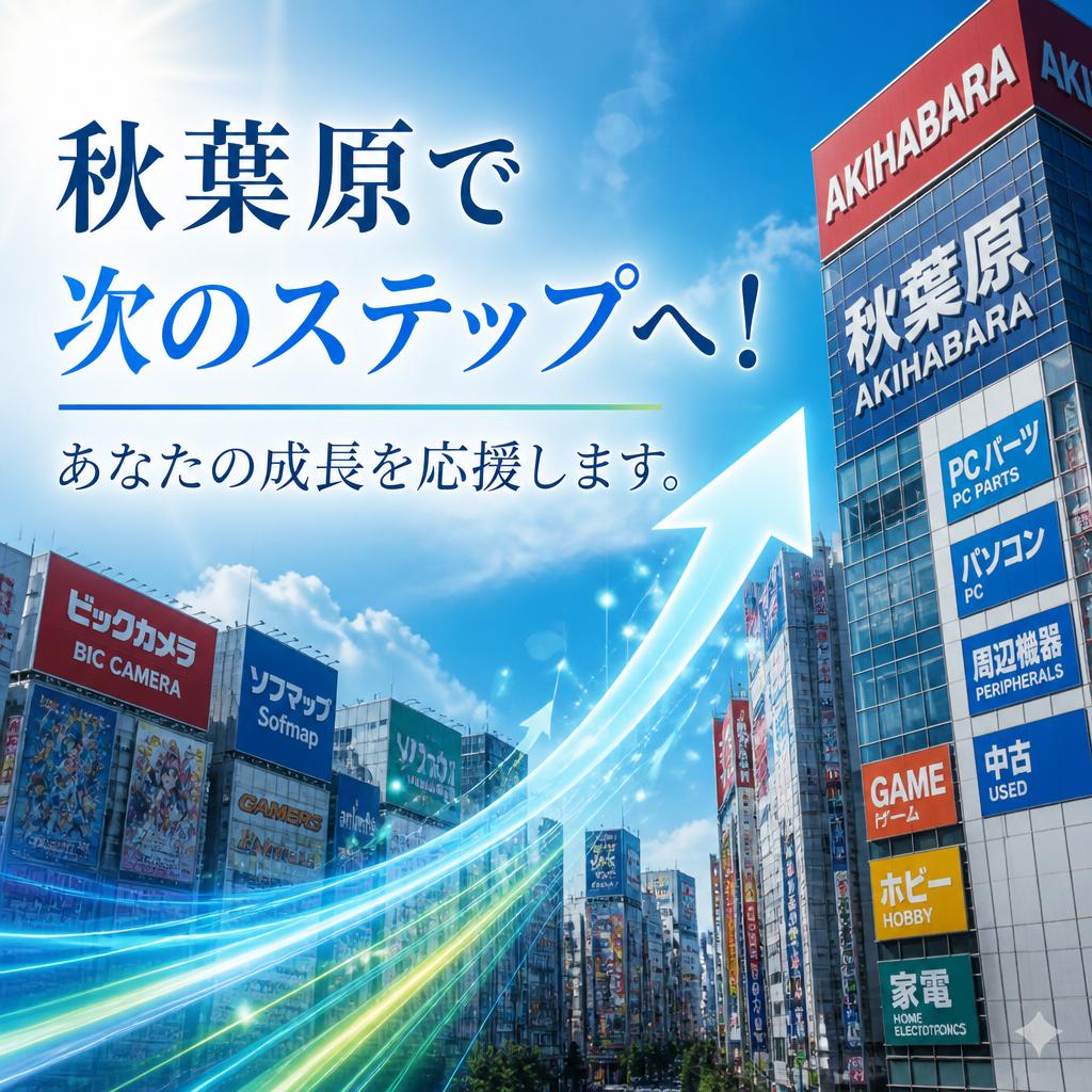 秋葉原で次のステップへ！あなたの成長を応援します。